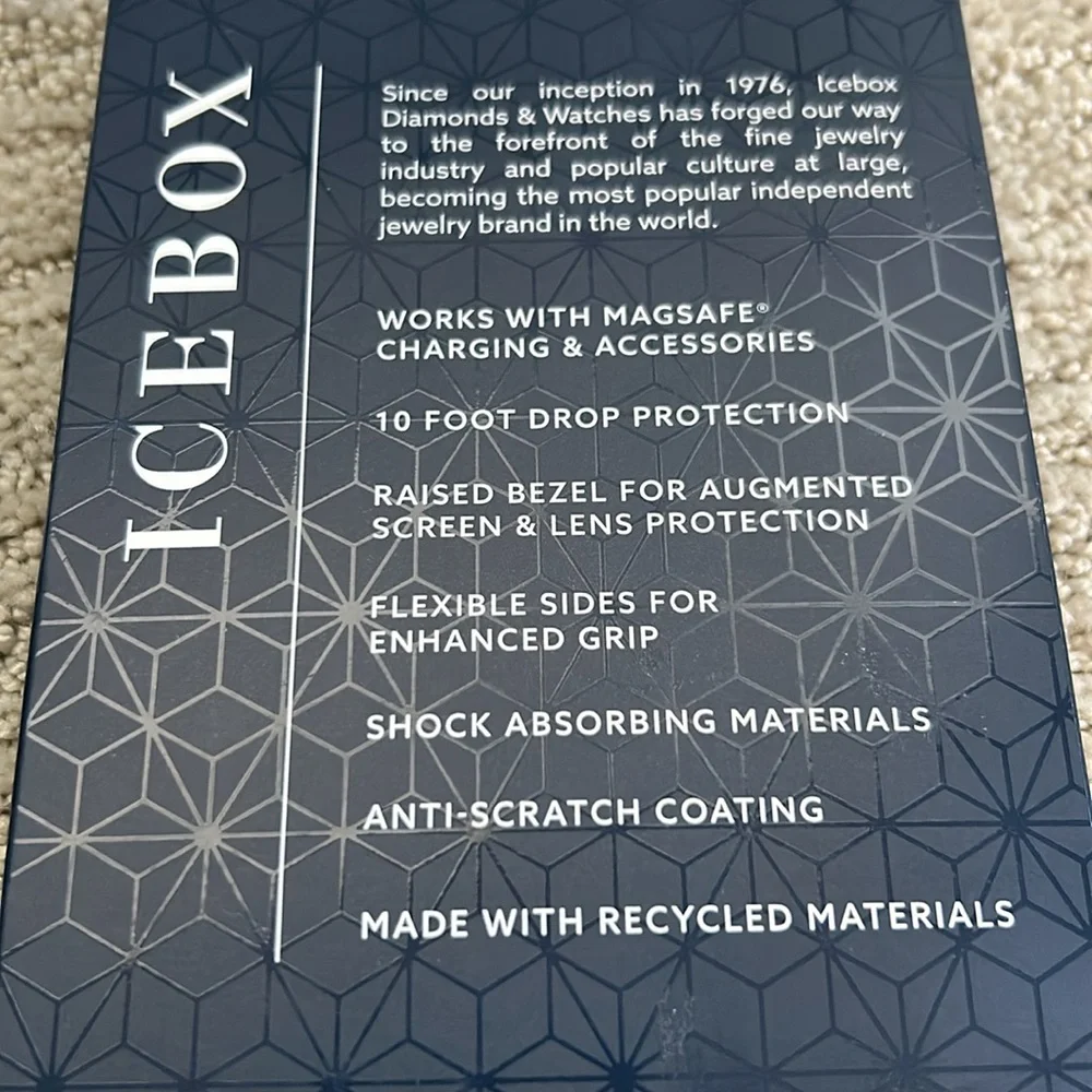 Icebox x Case•Mate iPhone 14 Pro Max MagSafe Compatible Case Facet Blue NEW